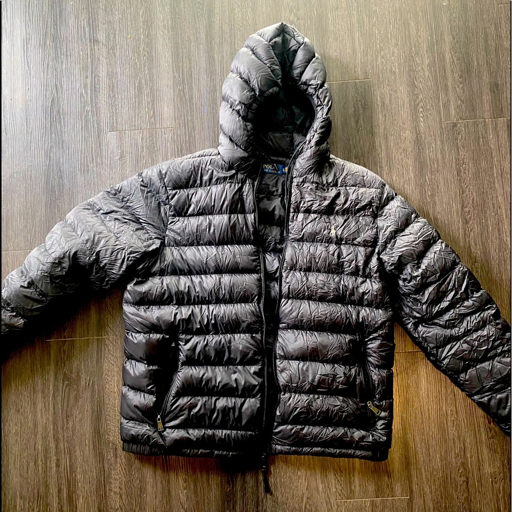 Polo Ralph Lauren black puffer jacket xl